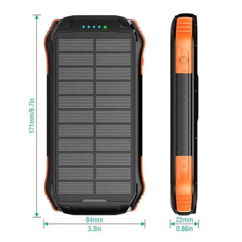 Wirelsess solar powerbank phone accessories torch